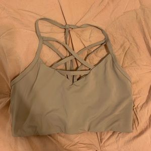tan vs pink sports bra